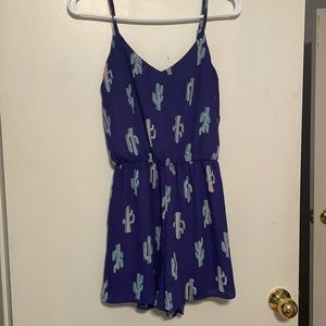 Blue cactus romper!